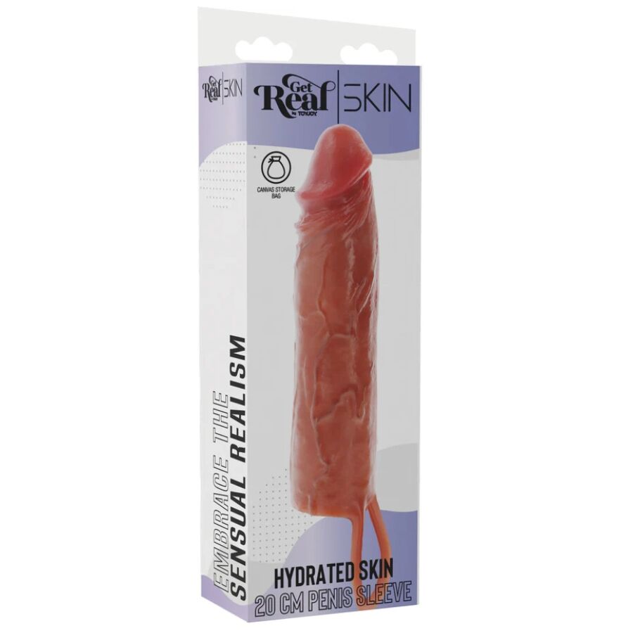 GET REAL - HYDRATED SKIN SILICONE PENIS SHELL CARAMEL 20 CM