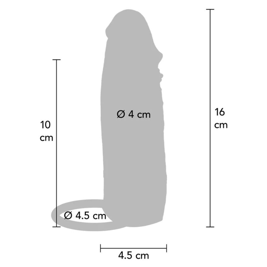 GET REAL – FEUCHTIGKEITSSPENDENDE SILIKON-VIBRATIONS-PENISHÜLLE IN KARAMELL, 16 CM