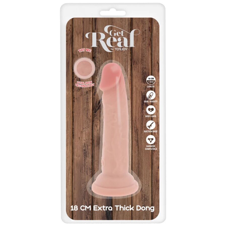 GET REAL - DELUXE DICKER TPE-DONNERSATZ MIT DOPPELTER DICHTE, 18 CM
