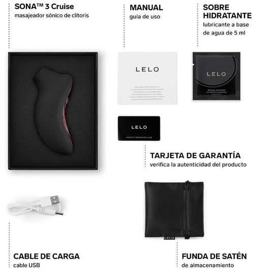 LELO - SONA 3 CRUISE SONIC CLITORAL SAGER BLACK