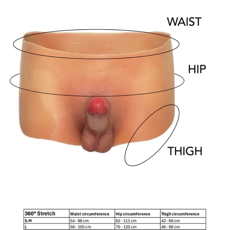 VERBORGENE BEGIERDE – ALTER EGO BOXERSHOT MIT 18 CM PENIS, GRÖSSE S/M