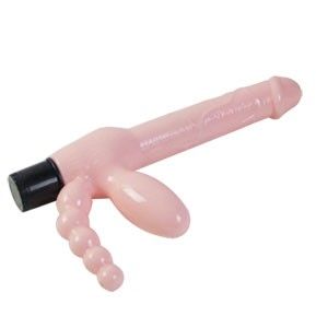 BAILE - WIRELESS TPR STRAP WITH VIBRATION AND ANAL STIMULATION 25.4 CM