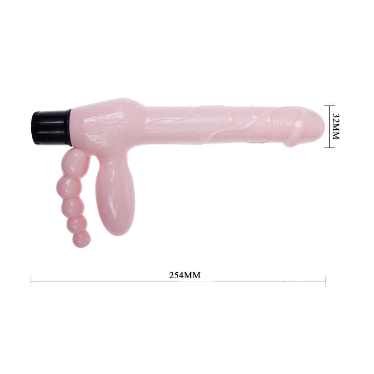 BAILE - WIRELESS TPR STRAP WITH VIBRATION AND ANAL STIMULATION 25.4 CM