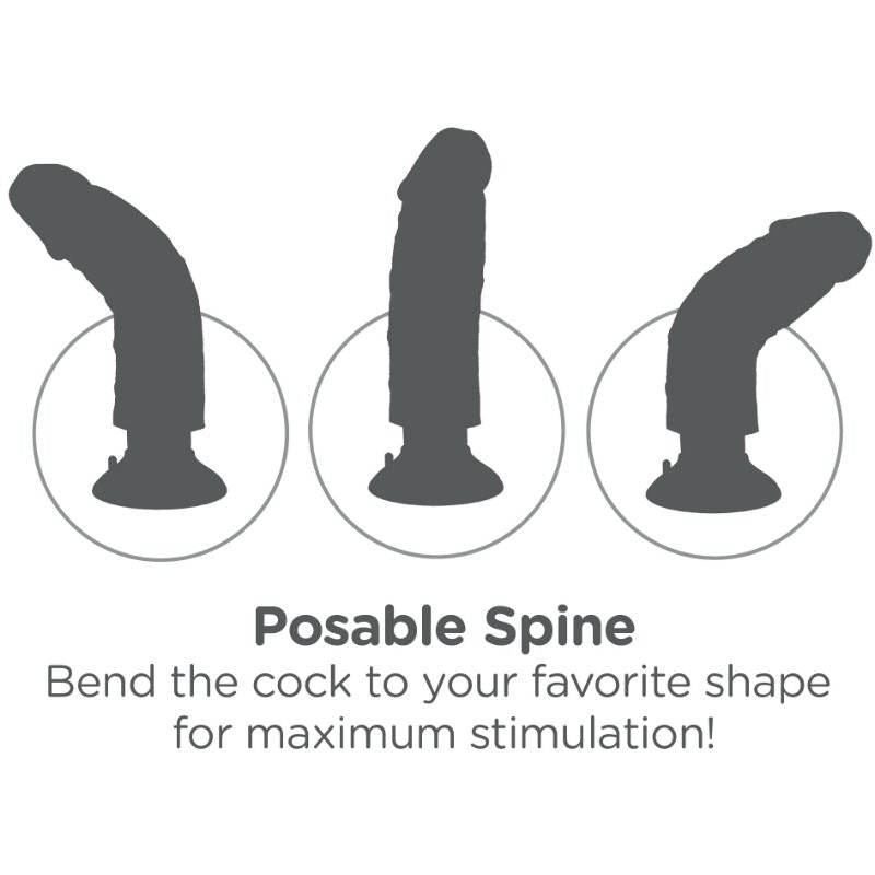 KING COCK - VIBRATORDILDO 15.24 CM NATÜRLICH