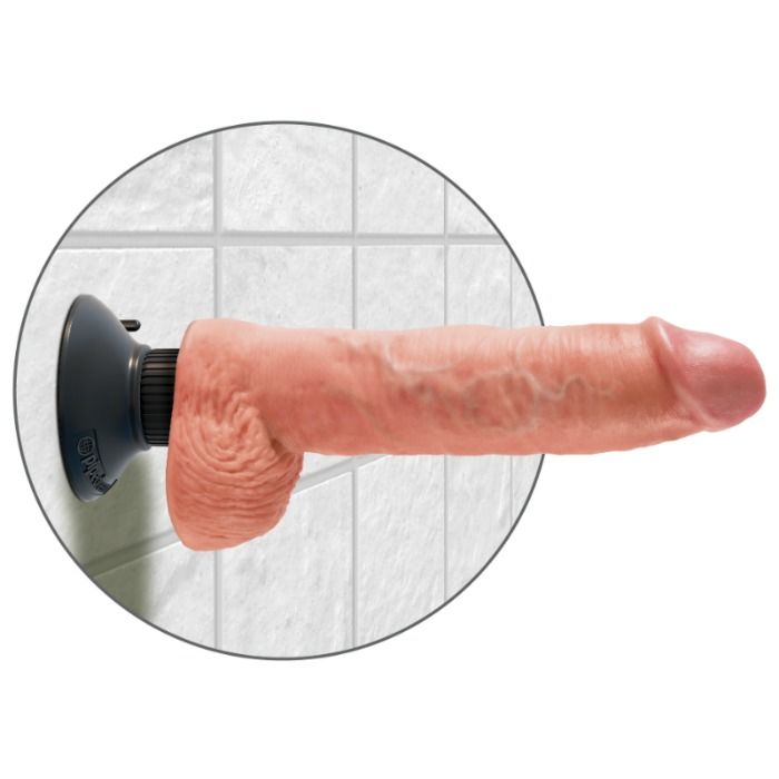 KING COCK - VIBRANT DILDO WITH TESTICLES 25.5 CM NATURAL COLOR