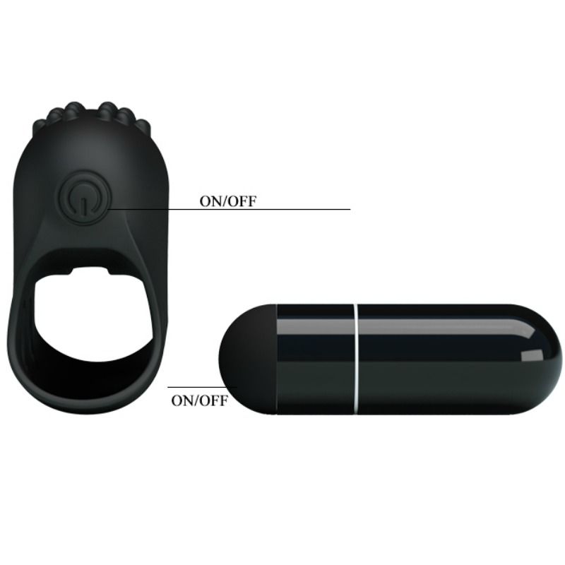 PRETTY LOVE - FLIRTATION STEWARD BLACK VIBRATION FINGERSHIRT