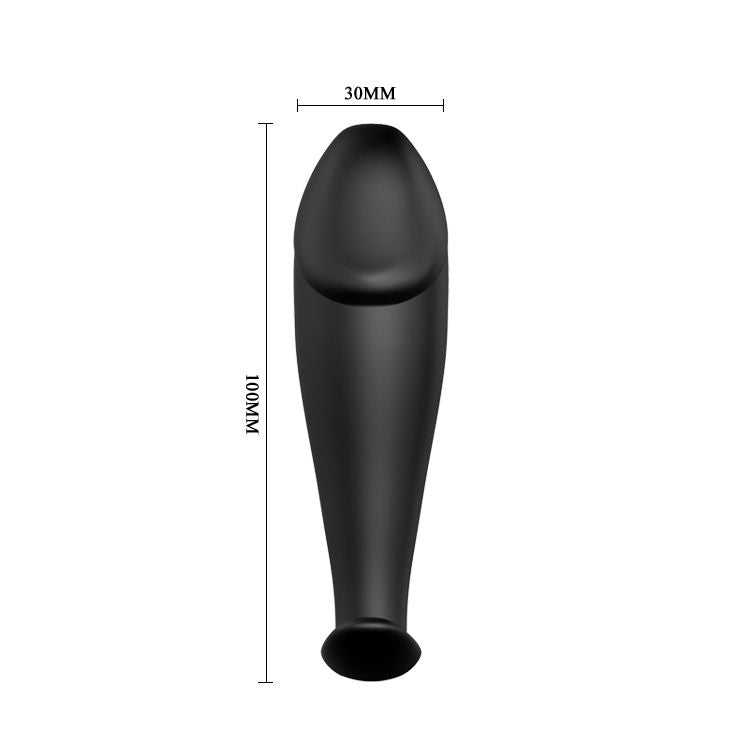 PRETTY LOVE - SILICONE ANAL PLUG PENIS SHAPE AND 12 VIBRATION MODES BLACK
