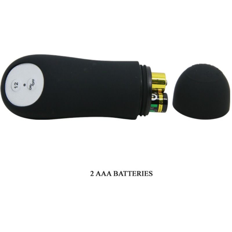 PRETTY LOVE - SILICONE ANAL PLUG PENIS SHAPE AND 12 VIBRATION MODES BLACK