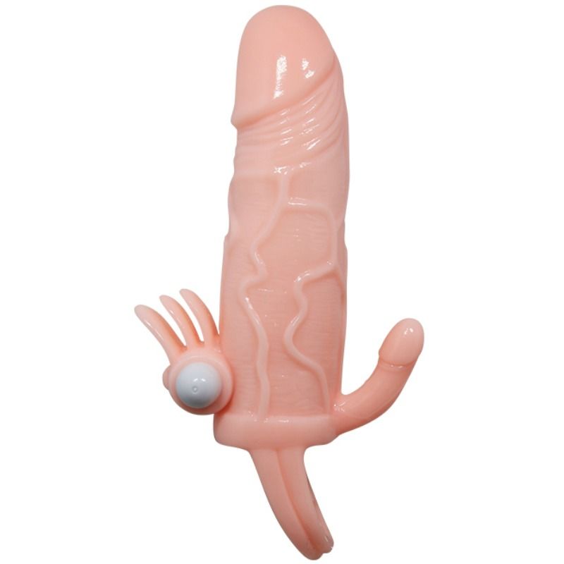 BAILE - BRAVE MAN PENIS SHELL WITH CLITORAL AND ANAL StimULATION FLESH 16.5 CM