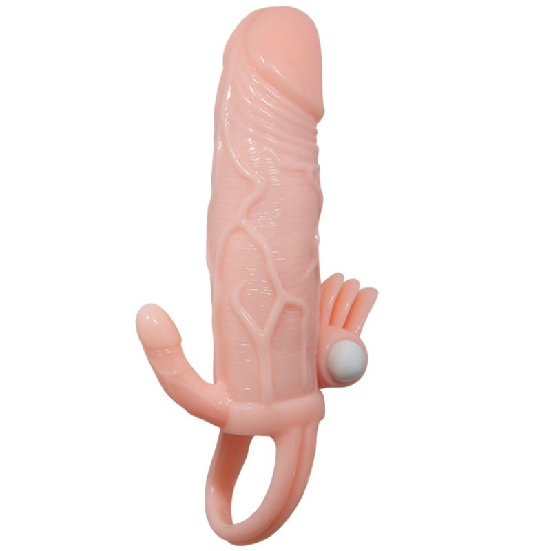 BAILE - BRAVE MAN PENIS SHELL WITH CLITORAL AND ANAL StimULATION FLESH 16.5 CM