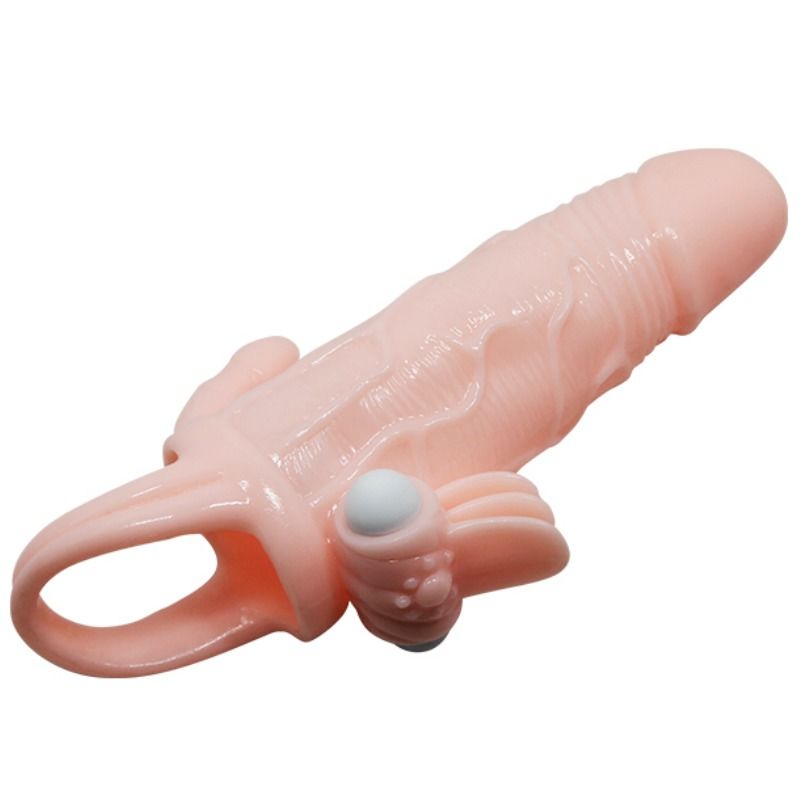 BAILE - BRAVE MAN PENIS SHELL WITH CLITORAL AND ANAL StimULATION FLESH 16.5 CM