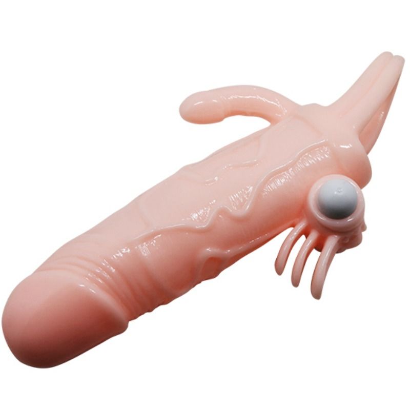 BAILE - BRAVE MAN PENIS SHELL WITH CLITORAL AND ANAL StimULATION FLESH 16.5 CM