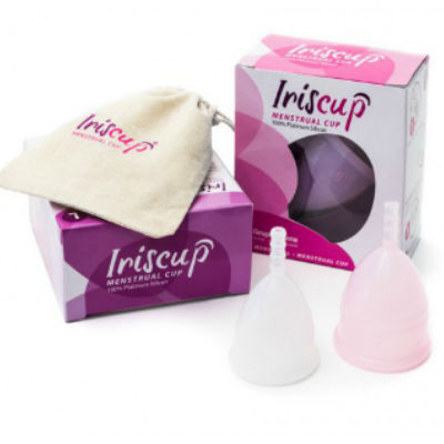 IRISCUP - LARGE PINK MONTHLY MUG + FREE STERILIZATION BAG