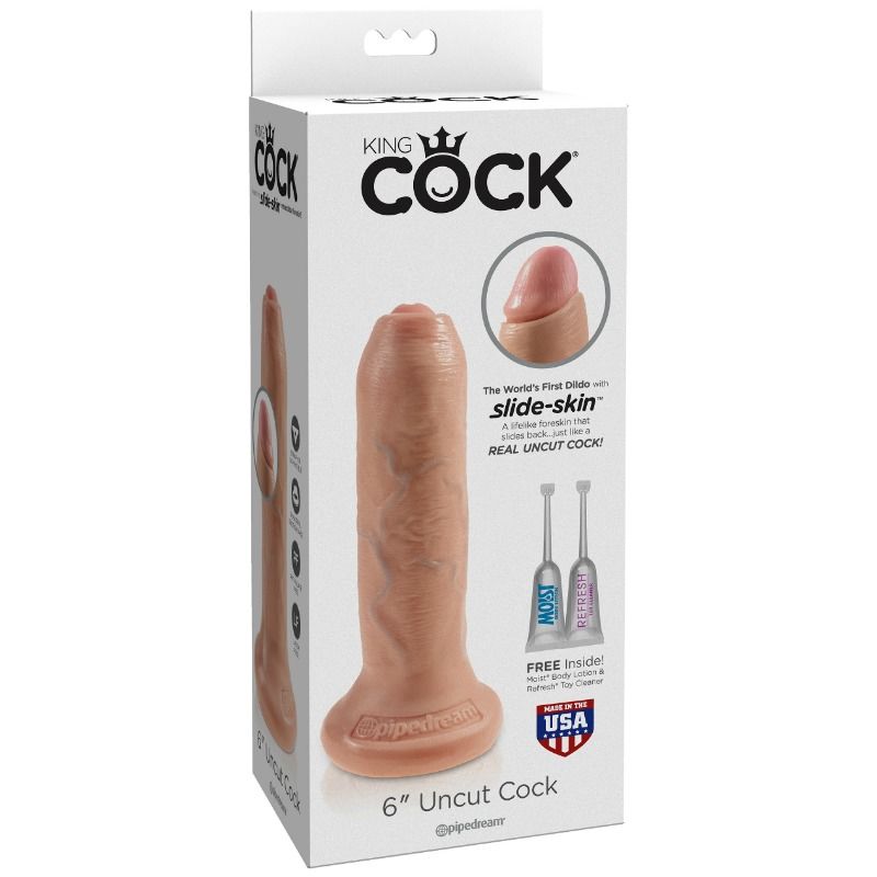 KING COCK - REALISTIC DILDO UNCUT MEAT 15 CM