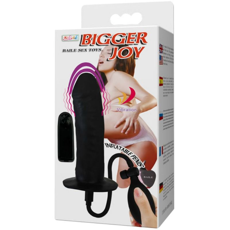 BAILE - LARGER JOY INFLATABLE PENIS WITH VIBRATION 16 CM