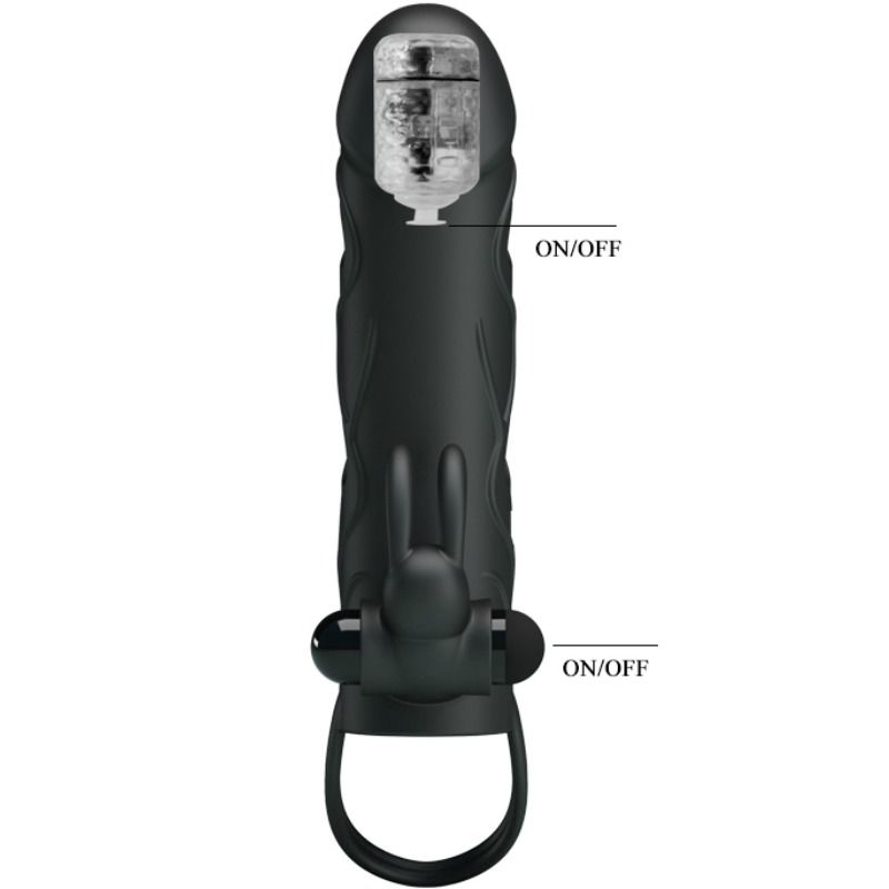 PRETTY LOVE - SILICONE SLEEVE WITH VIBRATION 14 CM 2.0