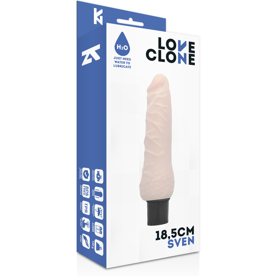 LOVECLONE - SVEN SELF-LUBRICATING VIBRATOR 18.5 CM -O- 3.3 CM