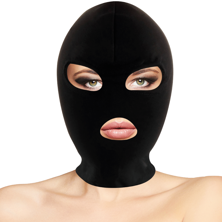 DARKNESS - BDSM SUBMISSION MASK, MOUTH AND EYES BLACK