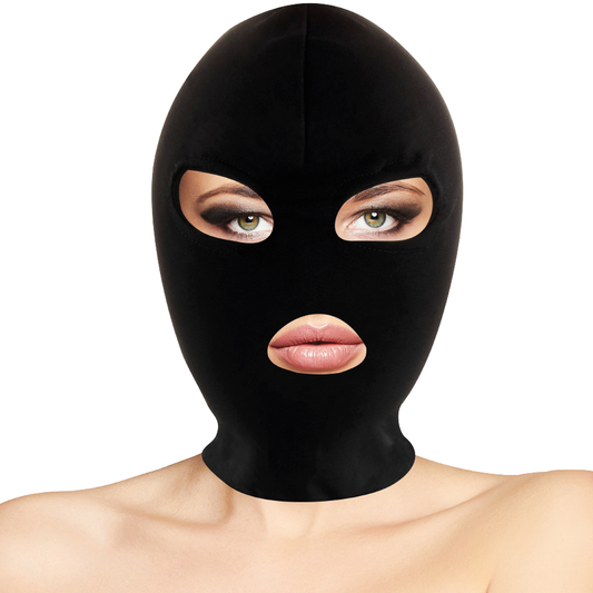 DARKNESS - BDSM SUBMISSION MASK, MOUTH AND EYES BLACK