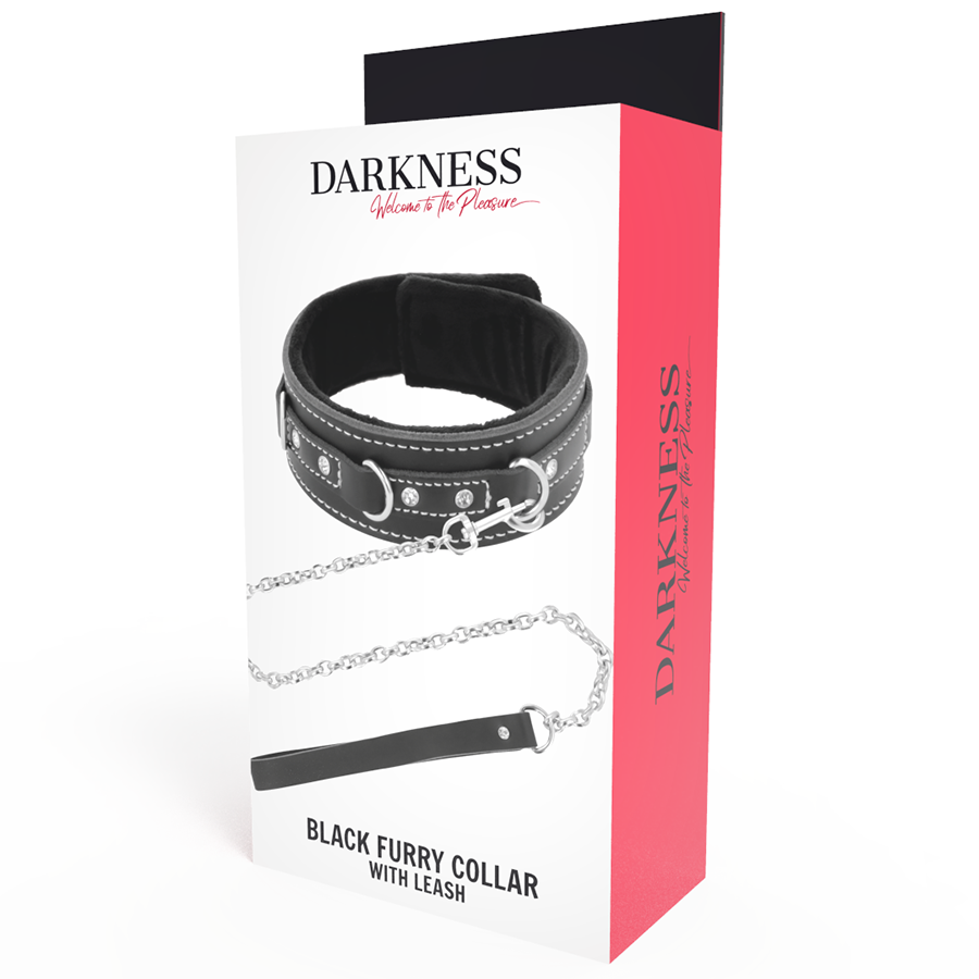 DARKNESS - HIGH-QUALITY LEATHER NECKLACE WITH LEASH