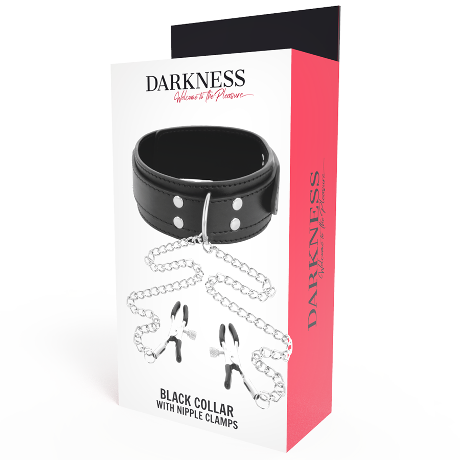 DARKNESS - BLACK NIPPLE CLIPS NECK BAND