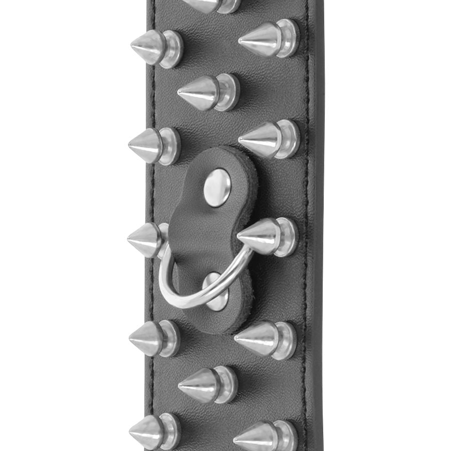 DARKNESS - SKULLS AND BONES BLACK HANDCUFFS WITH SPIKES