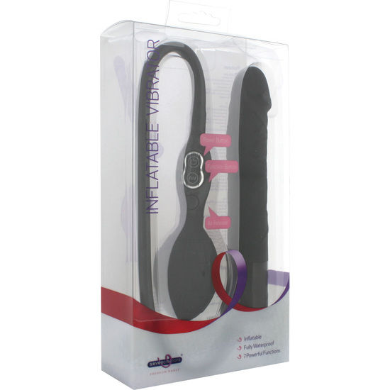 SEVEN CREATIONS - BLACK INFLATABLE VIBRATOR BY