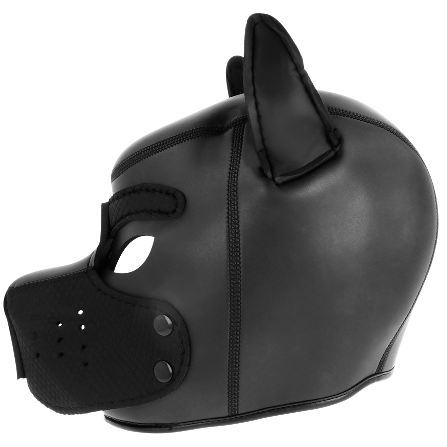 DARKNESS - NEOPRENE DOG MASK WITH REMOVABLE MOUTH L