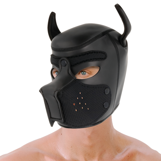 DARKNESS - NEOPRENE DOG MASK WITH REMOVABLE MOUTH L