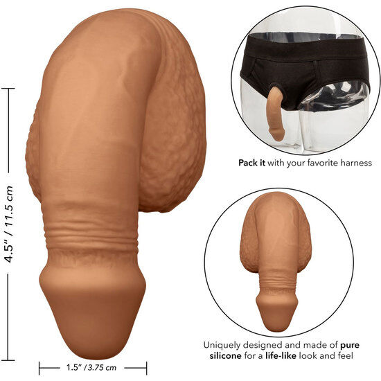 CALEXOTICS - SILICONE PENIS PACKAGE 12.75 CM CARAMEL