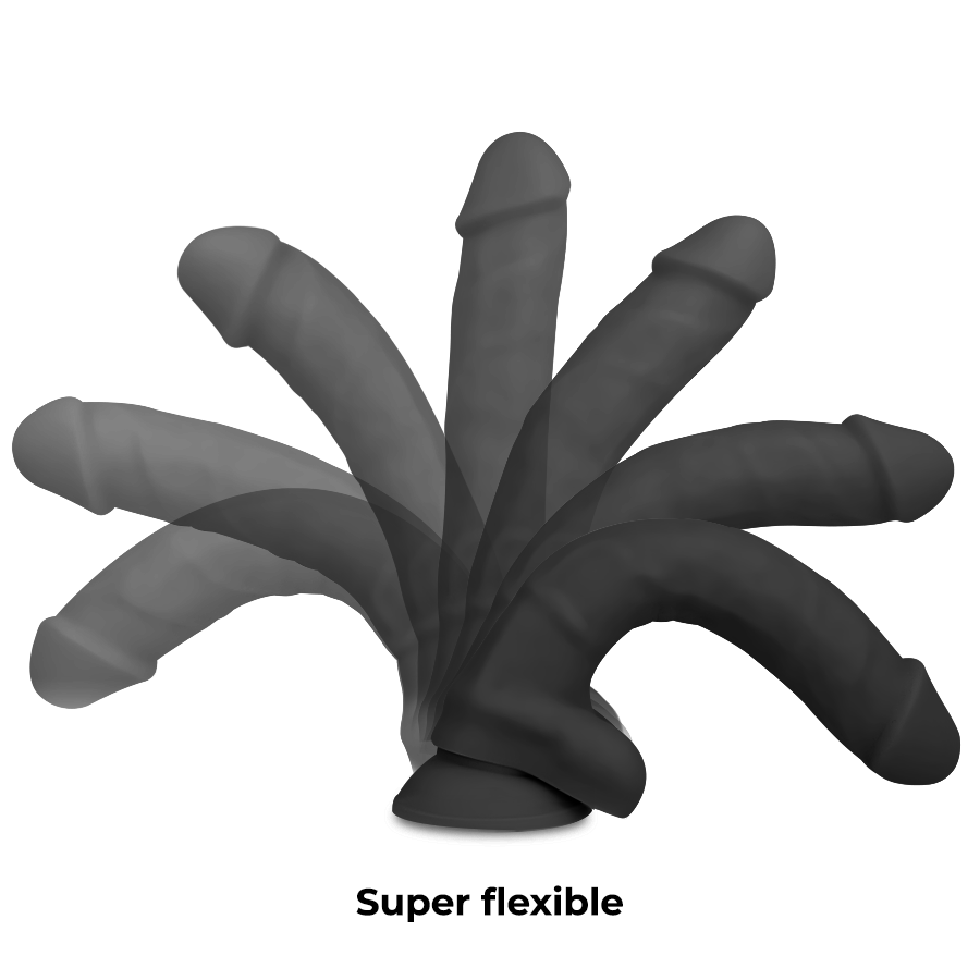 COCK MILLER - SILICONE DENSITY COCKSIL ARTICULATED BLACK 13 CM