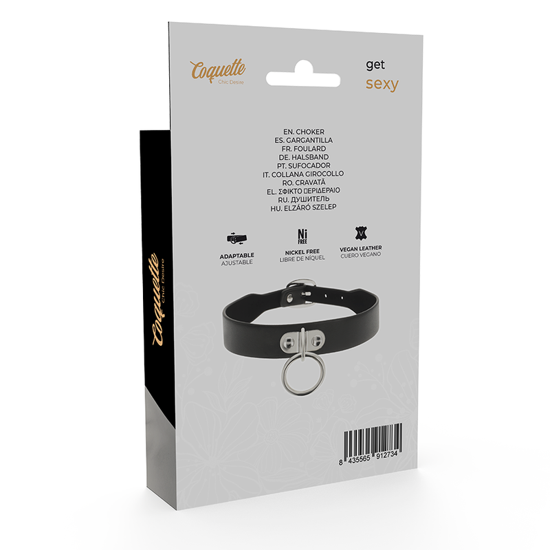 COQUETTE CHIC DESIRE - VEGAN LEATHER NECKLACE FETISH ACCESSORY