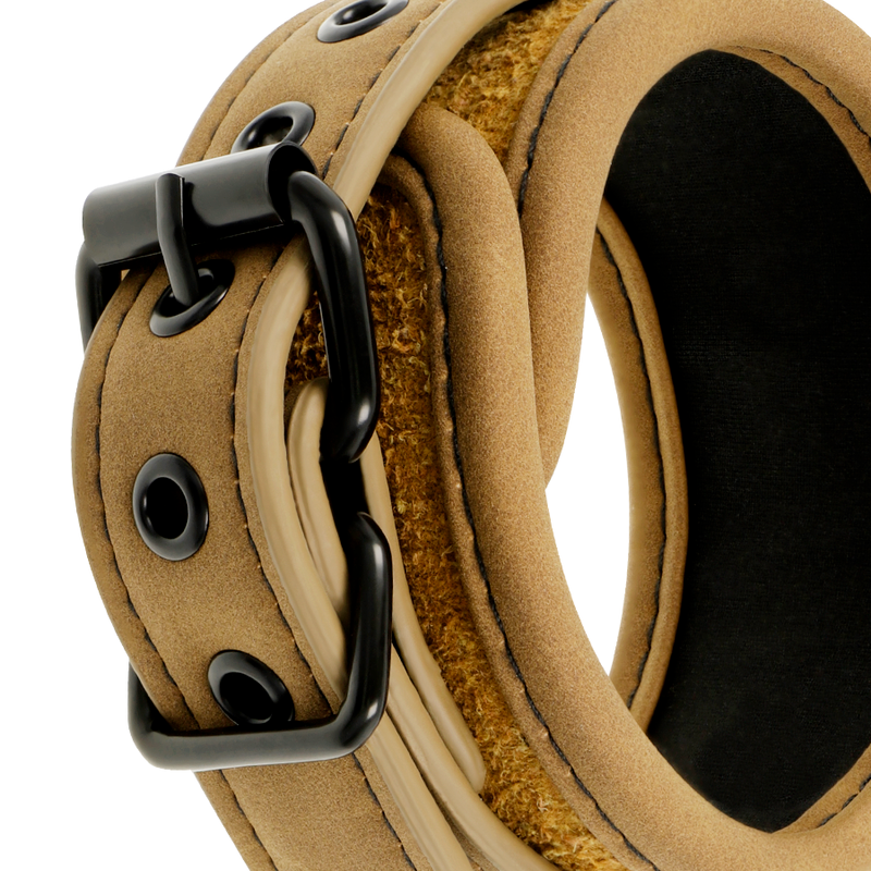 FETISH SUBMISSIVE ORIGEN - VEGAN LEATHER FOOT CUFFS WITH NEOPRENE LINING