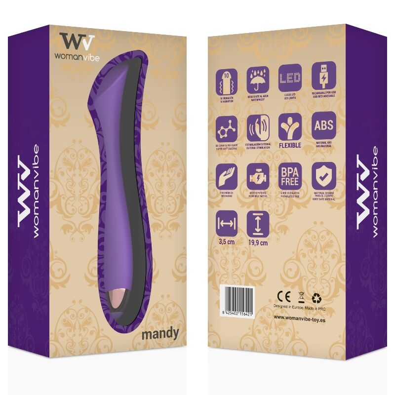 WOMANVIBE - MANDY "K" PERIOD SILICONE RECHARGEABLE VIBRATOR