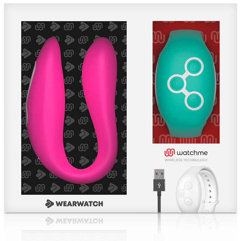 WEARWATCH - DUAL-TECHNOLOGY-WATCHME-VIBRATOR FUCHSIA / SEAWATER